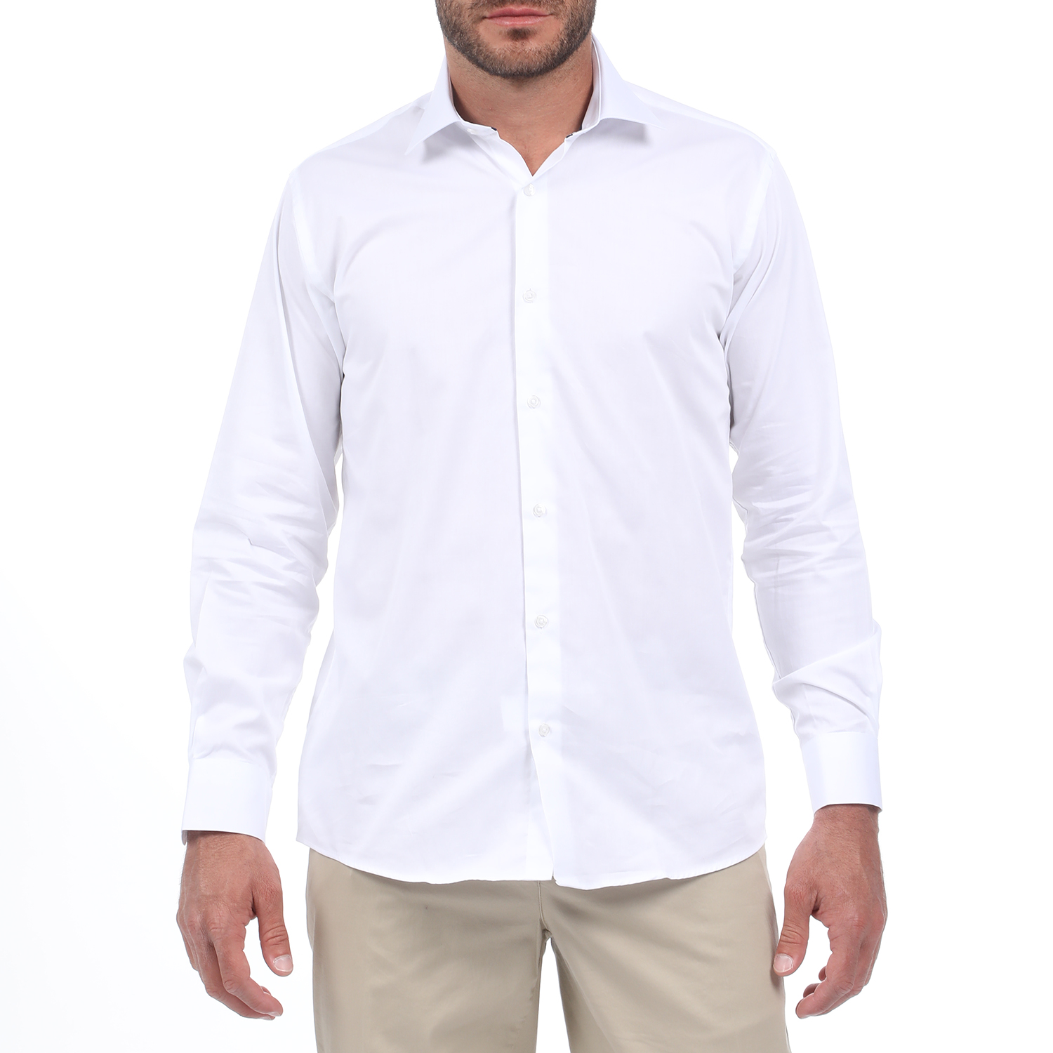 Ανδρικά/Ρούχα/Πουκάμισα/Μακρυμάνικα MARTIN & CO - Ανδρικό πουκάμισο MARTIN & CO REGULAR FIT λευκό