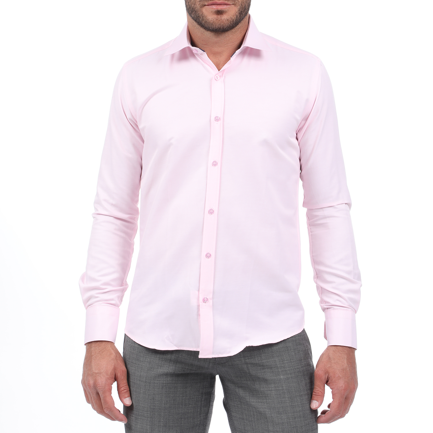 Ανδρικά/Ρούχα/Πουκάμισα/Μακρυμάνικα MARTIN & CO - Ανδρικό πουκάμισο MARTIN & CO SLIM FIT ροζ