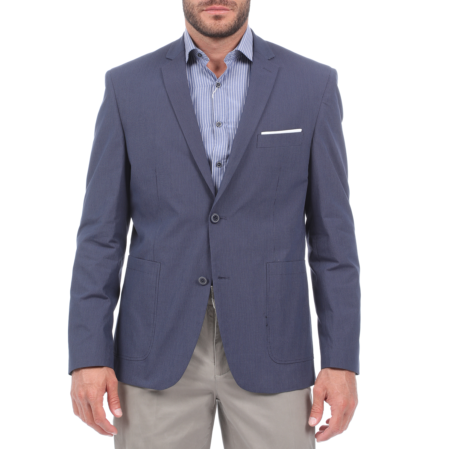 Ανδρικά/Ρούχα/Πανωφόρια/Σακάκια MARTIN & CO - Ανδρικό σακάκι blazer MARTIN & CO SLIM BLAZER μπλε