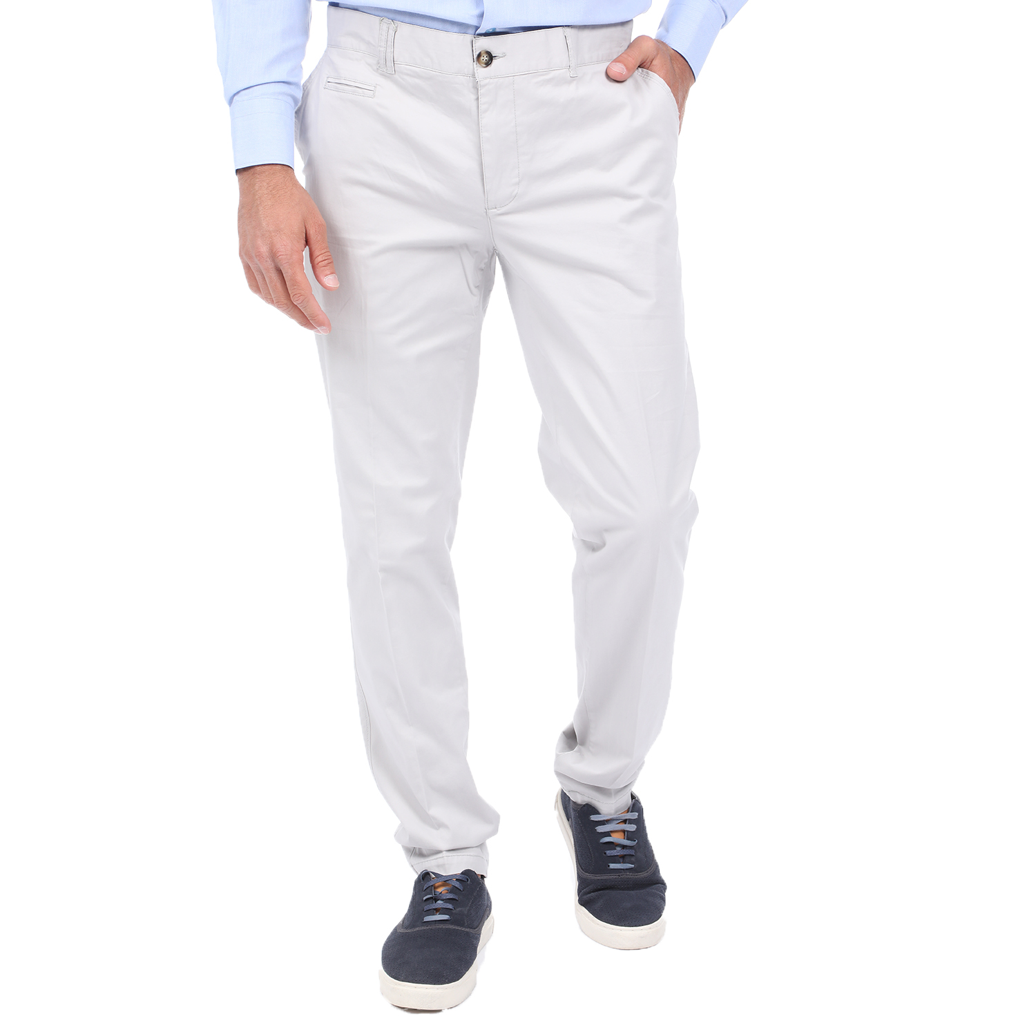 Ανδρικά/Ρούχα/Παντελόνια/Chinos MARTIN & CO - Ανδρικό chino παντελόνι MARTIN & CO SLIM γκρι