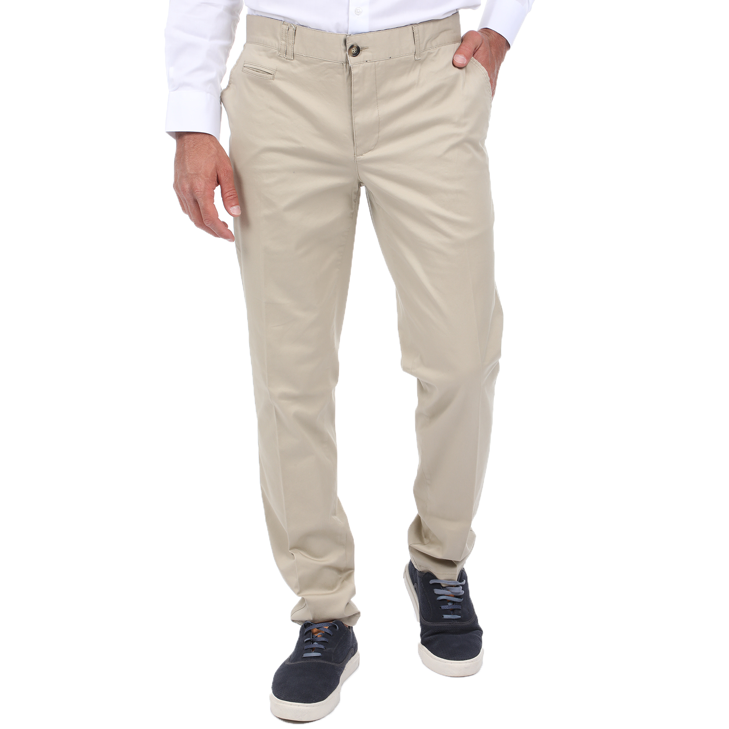 Ανδρικά/Ρούχα/Παντελόνια/Chinos MARTIN & CO - Ανδρικό chino παντελόνι MARTIN & CO SLIM μπεζ