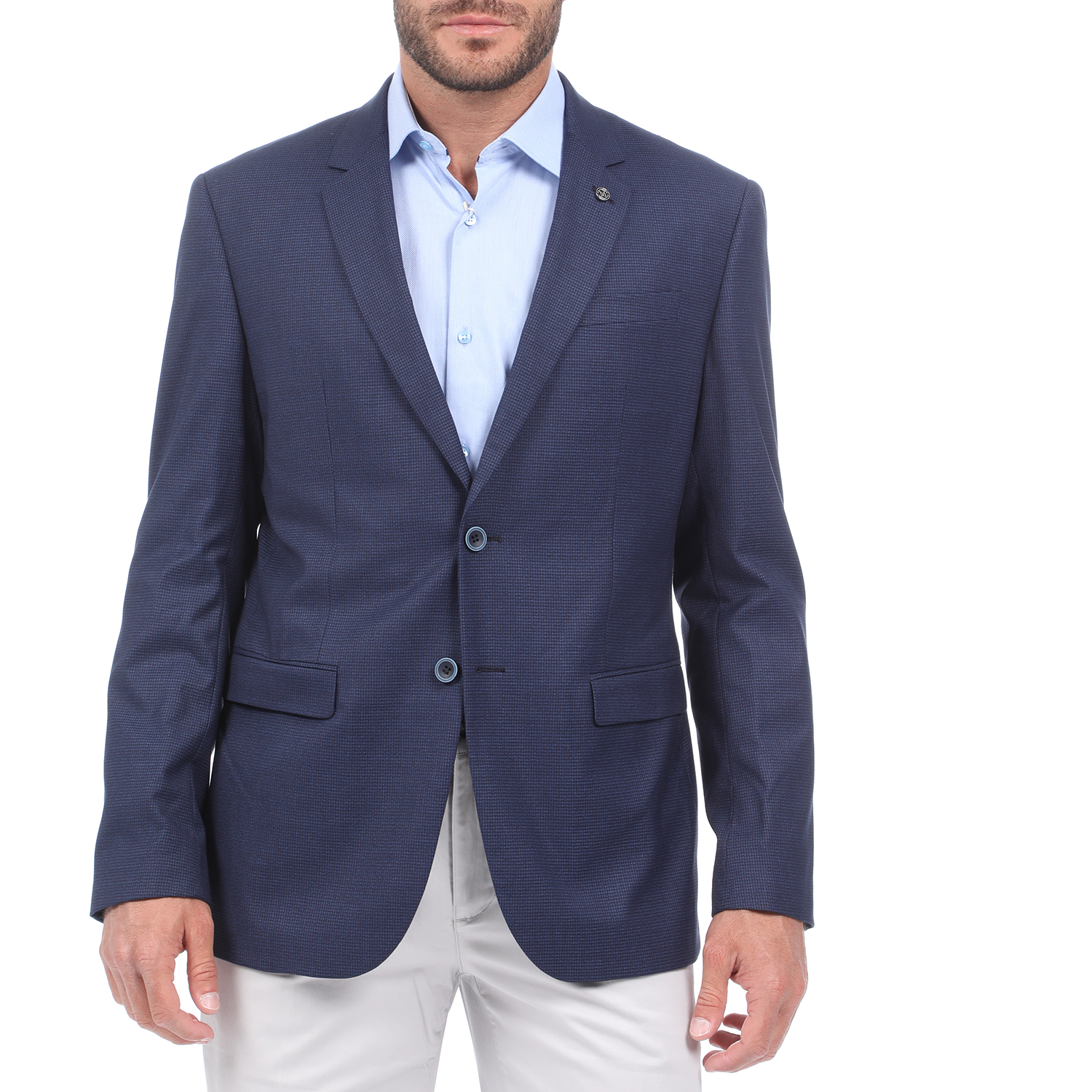 Ανδρικά/Ρούχα/Πανωφόρια/Σακάκια MARTIN & CO - Ανδρικό σακάκι blazer MARTIN & CO CMFRT Stretch μπλε