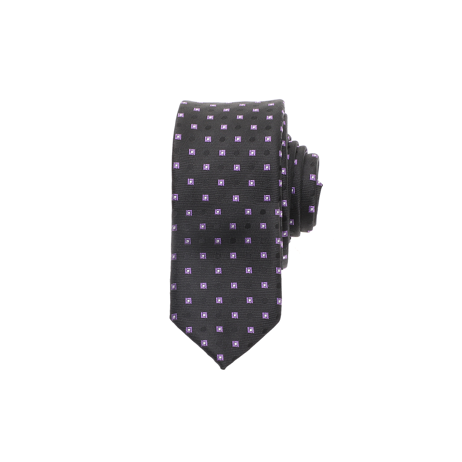 MARTIN & CO MARTIN & CO - Ανδρικό σετ από γραβάτα και μαντήλι MARTIN & CO μαύρο λιλά