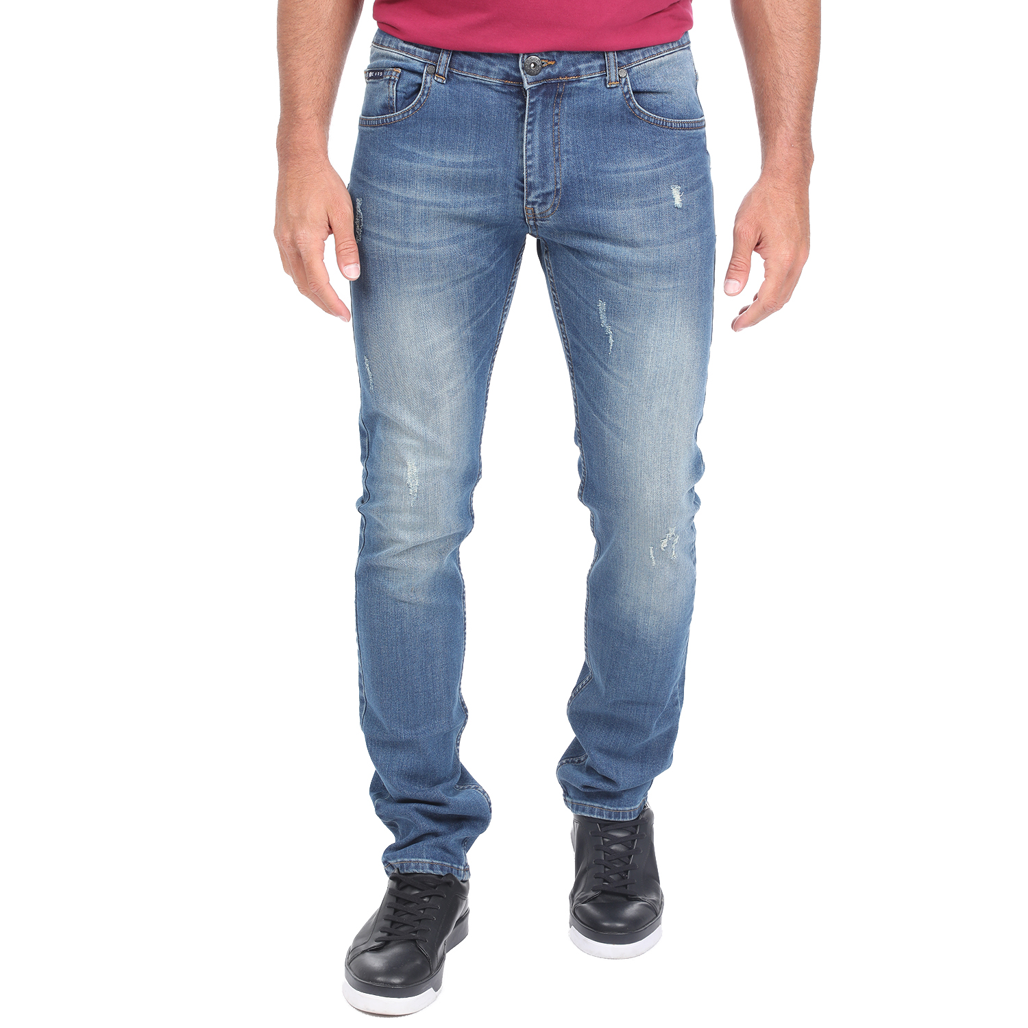 Ανδρικά/Ρούχα/Τζίν/Skinny DORS - Ανδρικό τζιν παντελόνι DORS comfort 4012 μπλε
