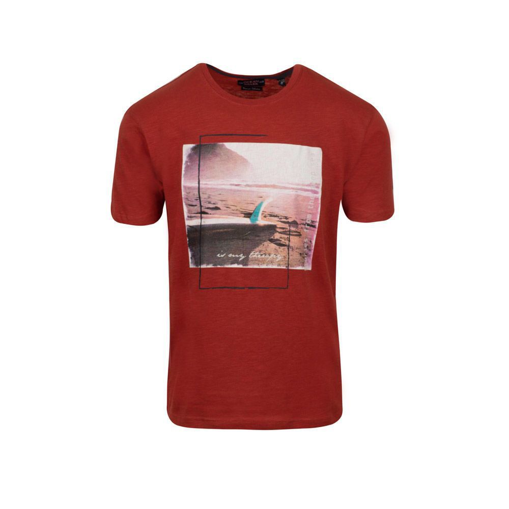 Ανδρικά/Ρούχα/Μπλούζες/Κοντομάνικες OCEAN SHARK - Ανδρικό t-shirt OCEAN SHARK κόκκινο