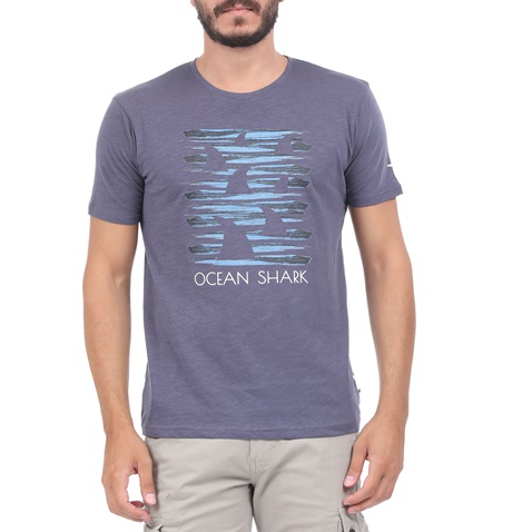 OCEAN SHARK-Ανδρική μπλούζα OCEAN SHARK  OS SLUB102 γκρι