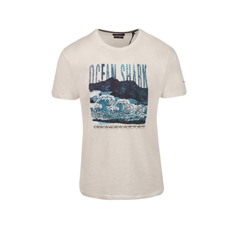 OCEAN SHARK-Ανδρικό t-shirt OCEAN SHARK λευκό