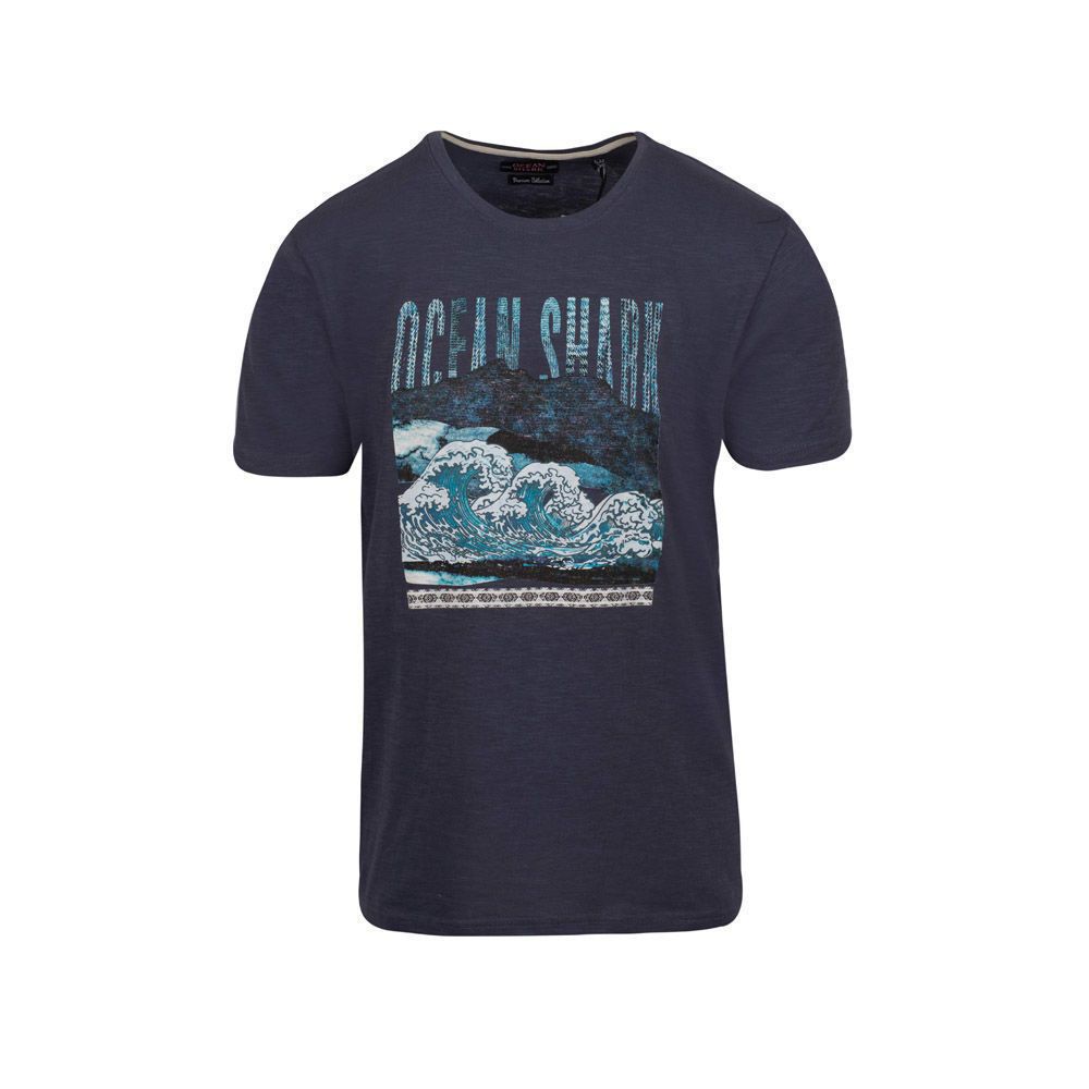 Ανδρικά/Ρούχα/Μπλούζες/Κοντομάνικες OCEAN SHARK - Ανδρικό t-shirt OCEAN SHARK μπλε