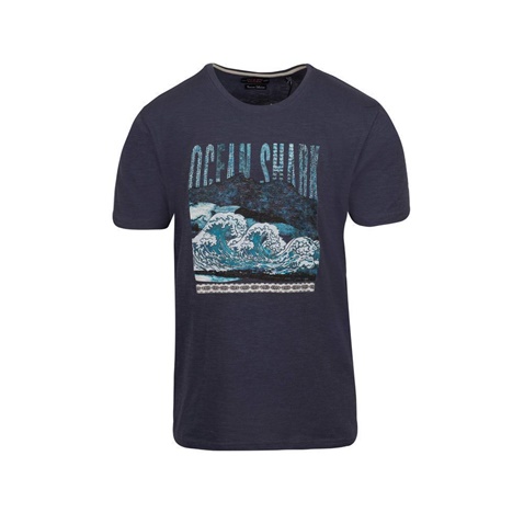 OCEAN SHARK-Ανδρικό t-shirt OCEAN SHARK μπλε