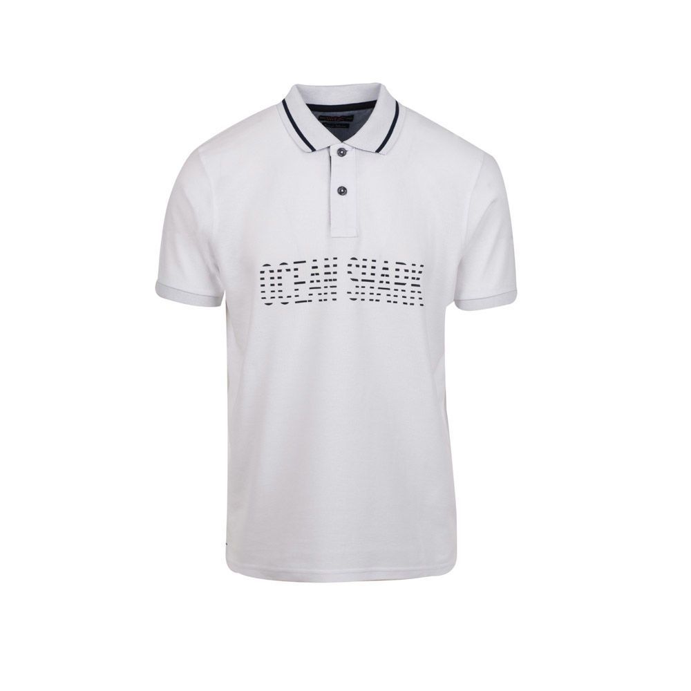 Ανδρικά/Ρούχα/Μπλούζες/Πόλο OCEAN SHARK - Ανδρική polo μπλούζα OCEAN SHARK λευκή