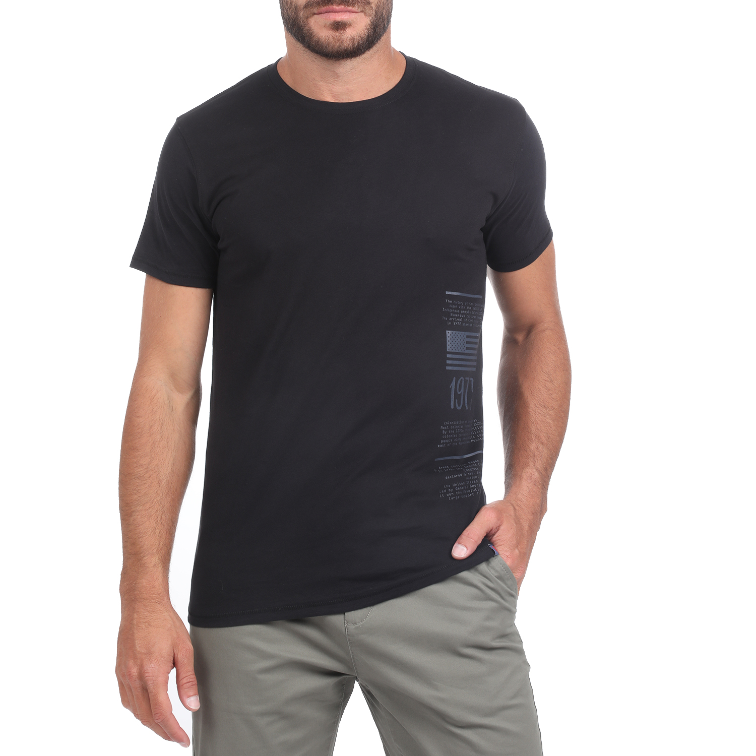 Ανδρικά/Ρούχα/Μπλούζες/Κοντομάνικες BATTERY - Ανδρικό t-shirt BATTERY μαύρο