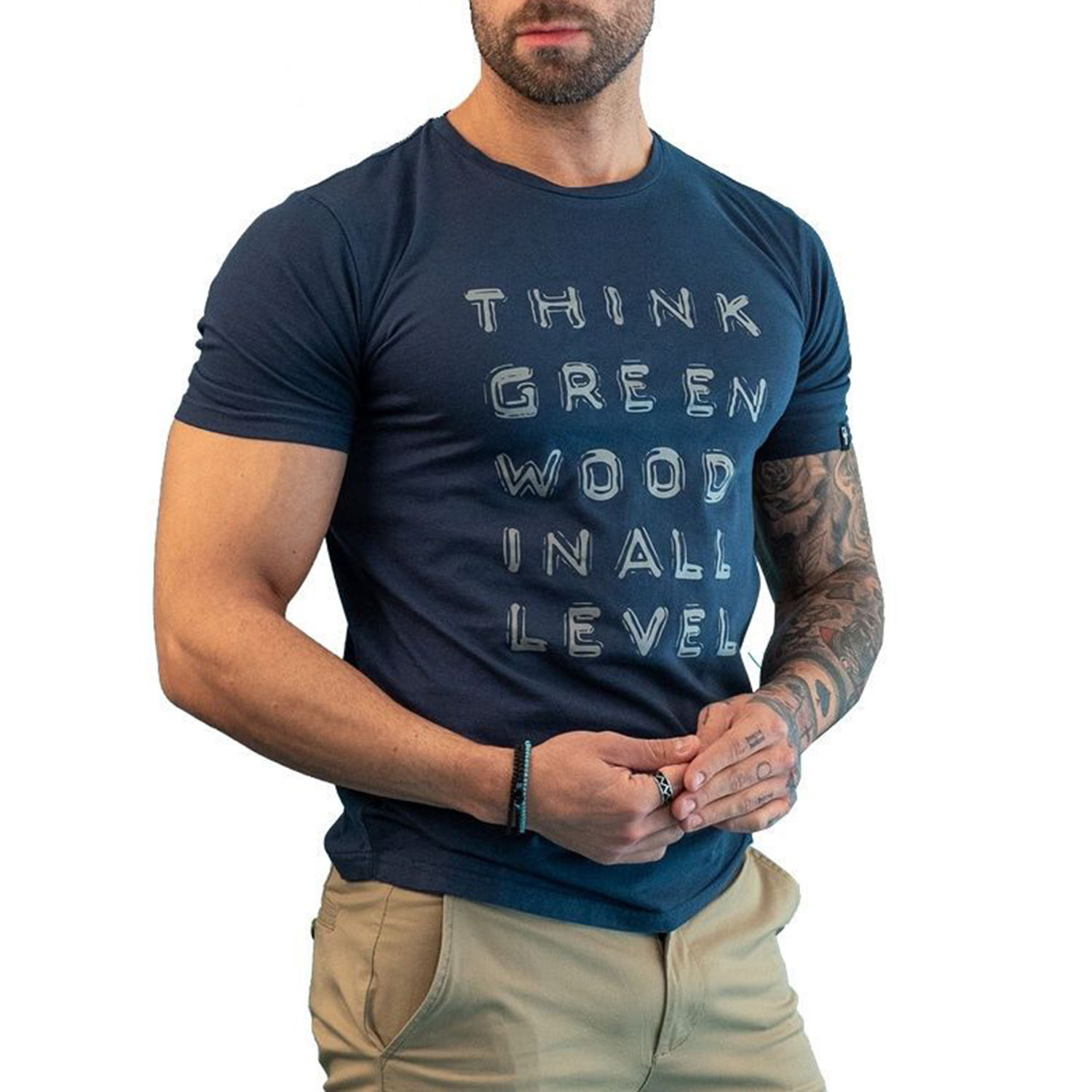 GREENWOOD Ανδρικό t-shirt GREENWOOD μπλε