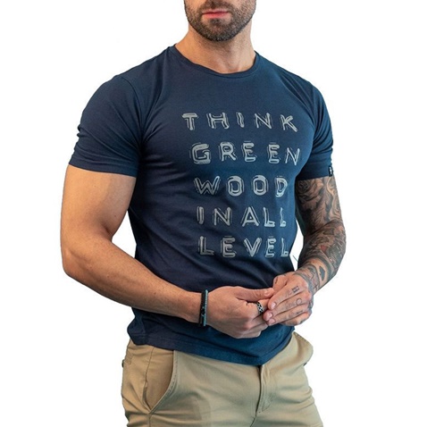 GREENWOOD-Ανδρικό t-shirt GREENWOOD μπλε