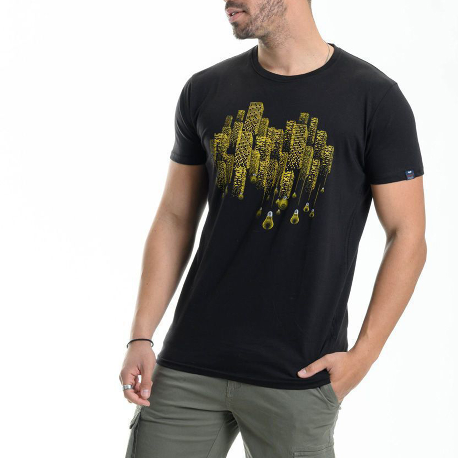 GREENWOOD Ανδρικό t-shirt GREENWOOD μαύρο