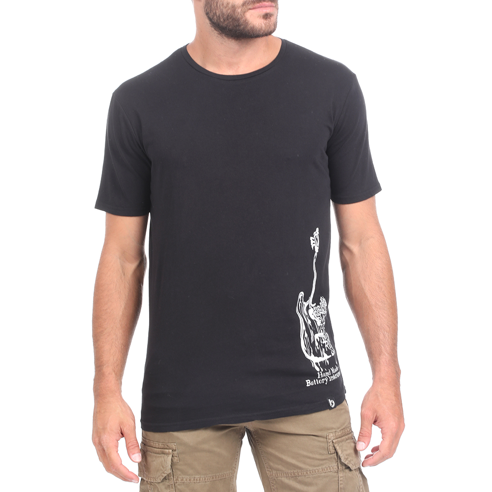 Ανδρικά/Ρούχα/Μπλούζες/Κοντομάνικες BATTERY - Ανδρικό t-shirt BATTERY WASHED μαύρο