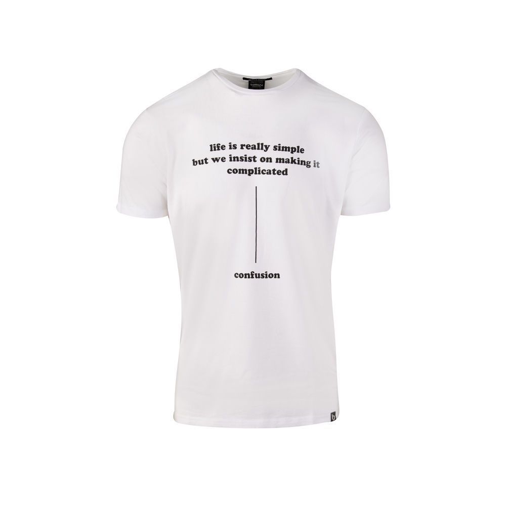 Ανδρικά/Ρούχα/Μπλούζες/Κοντομάνικες BATTERY - Ανδρικό t-shirt BATTERY λευκό
