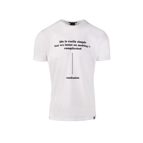 BATTERY-Ανδρικό t-shirt BATTERY λευκό