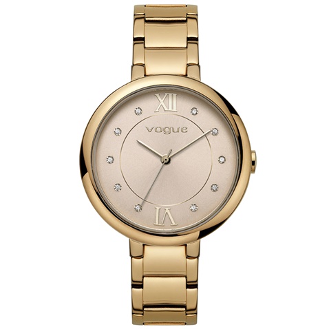 VOGUE-Γυναικείο ρολόι με ατσάλινο μπρασελέ VOGUE χρυσό