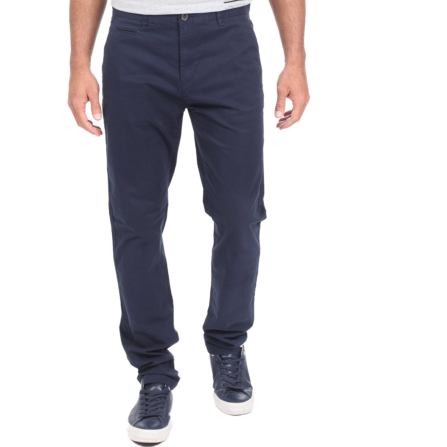 Ανδρικά/Ρούχα/Παντελόνια/Chinos BATTERY - Ανδρικό chino παντελόνι BATTERY SOLID μπλε
