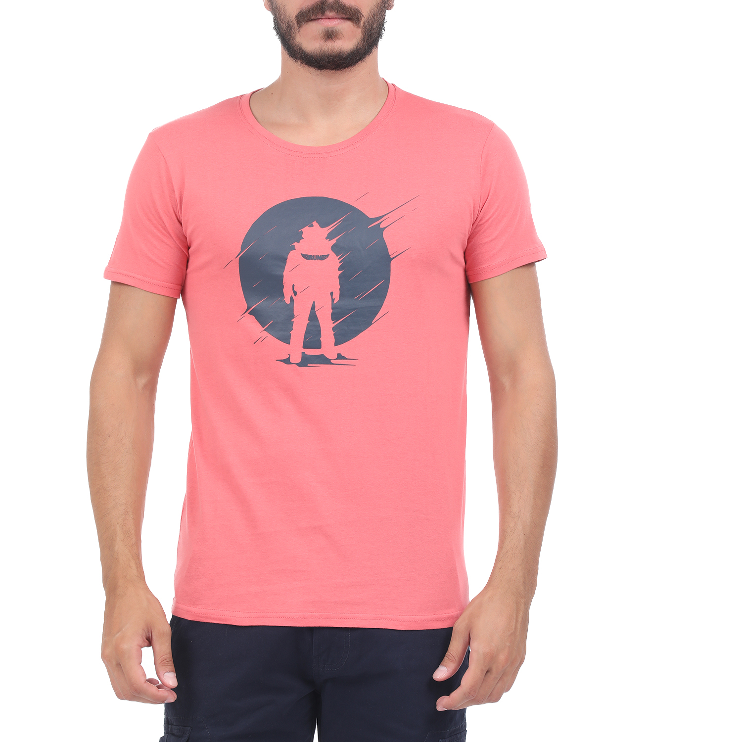 Ανδρικά/Ρούχα/Μπλούζες/Κοντομάνικες RUN - Ανδρική μπλούζα RUN BOX 9 ροζ
