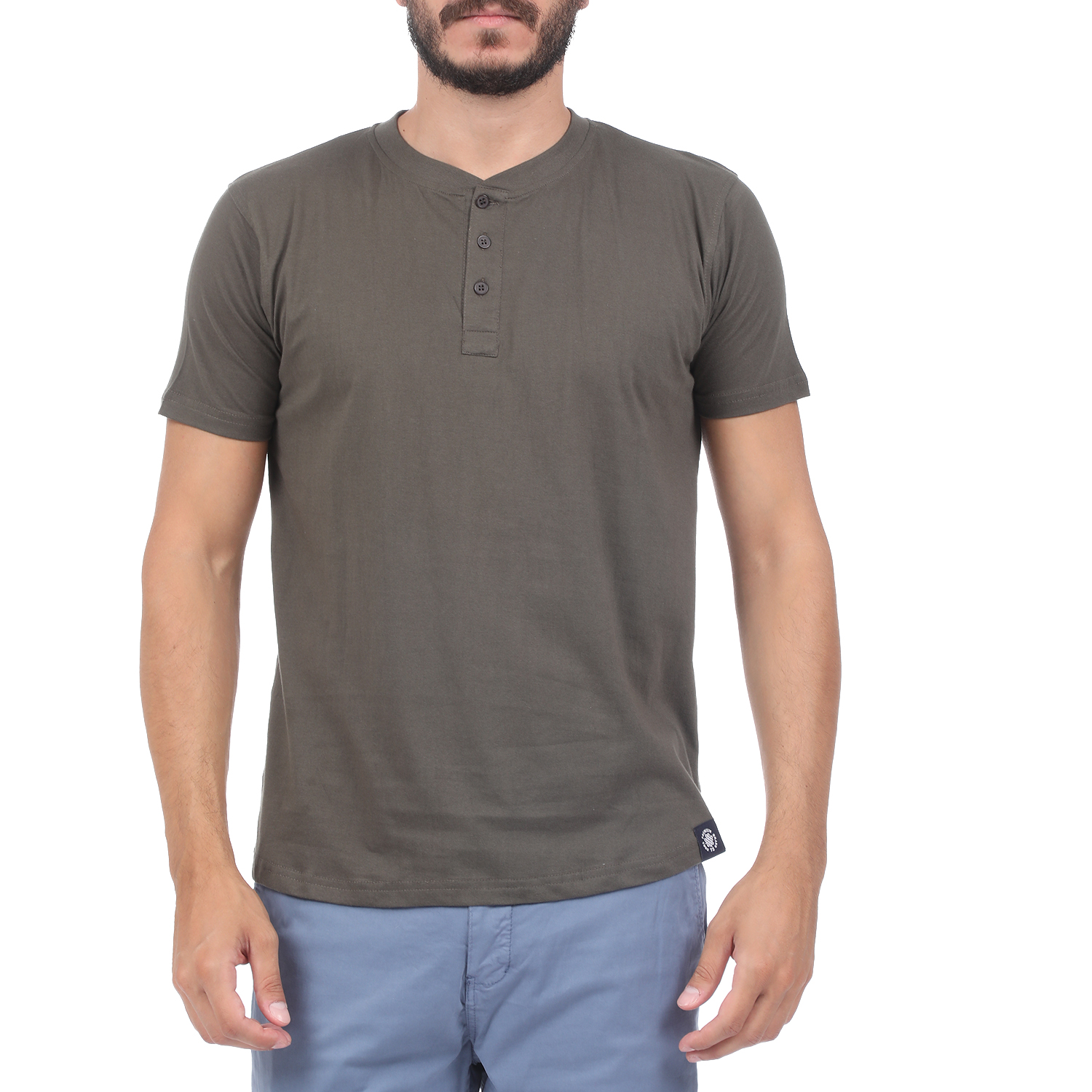 Ανδρικά/Ρούχα/Μπλούζες/Κοντομάνικες DORS - Ανδρική μπλούζα DORS χακί