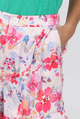MOLLY BRACKEN-Γυναικεία βερμούδα MOLLY BRACKEN LADIES WOVEN SHORTS PREMIUM ροζ floral