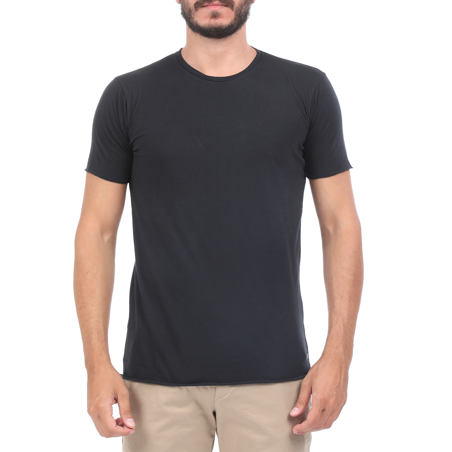 Ανδρικά/Ρούχα/Μπλούζες/Κοντομάνικες BATTERY - Ανδρική μπλούζα BATTERY SOLID 2 GARMENT DYΕ μαύρη