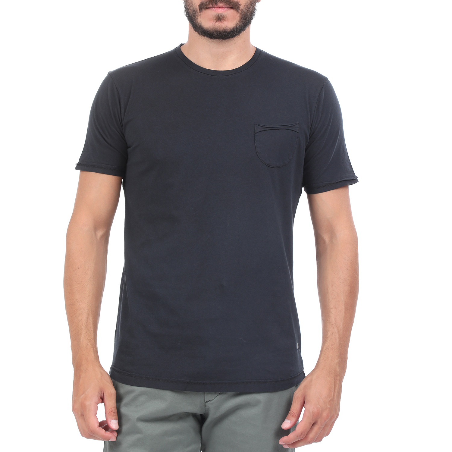 Ανδρικά/Ρούχα/Μπλούζες/Κοντομάνικες BATTERY - Ανδρική μπλούζα BATTERY SOLID 3 GARMENT DYΕ μαύρη