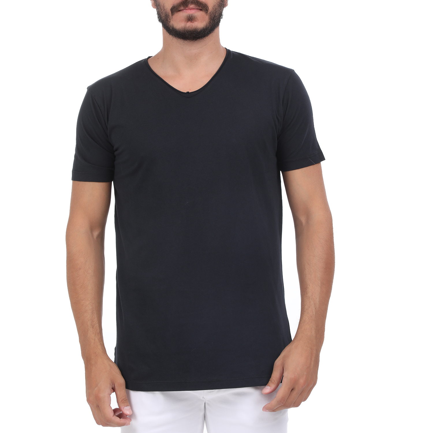 Ανδρικά/Ρούχα/Μπλούζες/Κοντομάνικες BATTERY - Ανδρική μπλούζα BATTERY SOLID GARMEN μαύρη