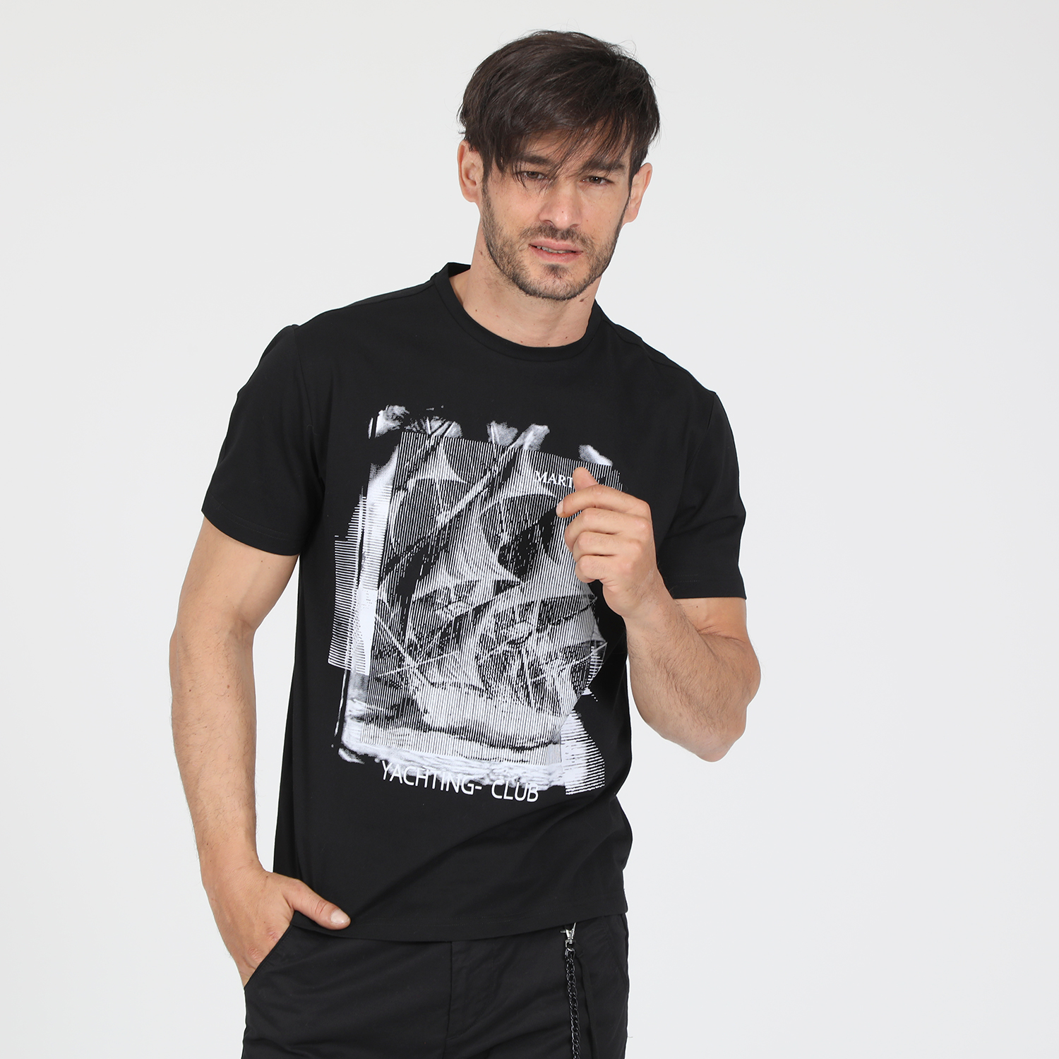 Ανδρικά/Ρούχα/Μπλούζες/Κοντομάνικες MARTIN & CO - Γυναικείο t-shirt MARTIN & CO μαύρο