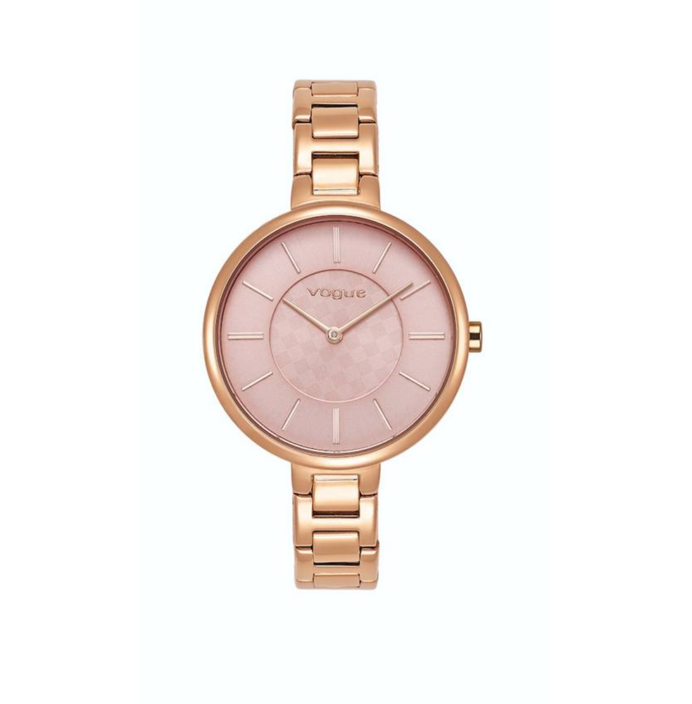 Γυναικεία/Αξεσουάρ/Ρολόγια/Μπρασελέ VOGUE - Γυναικείο ρολόι με ατσάλινο μπρασελέ VOGUE Monte Carlo ροζ χρυσό