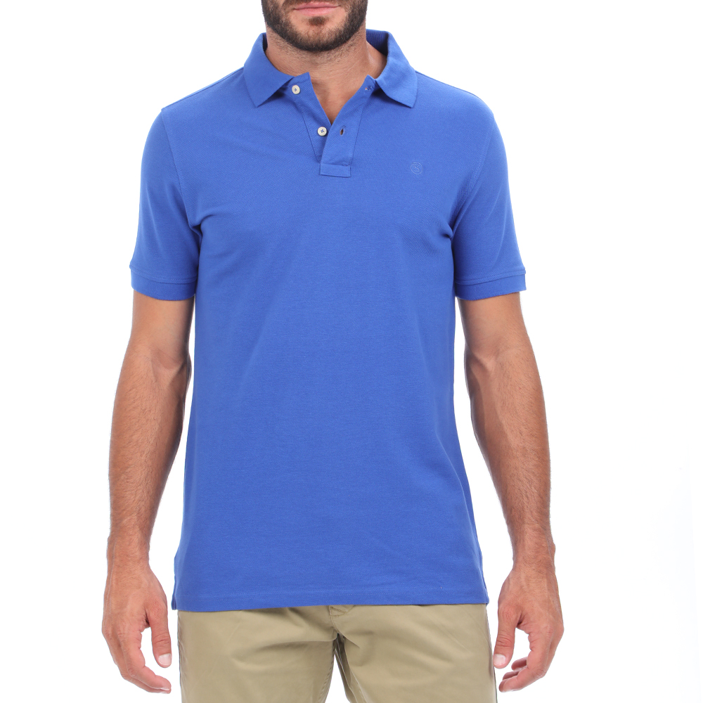 Ανδρικά/Ρούχα/Μπλούζες/Πόλο STAFF JEANS - Ανδρική polo μπλούζα STAFF JEANS SERAFINO μπλε