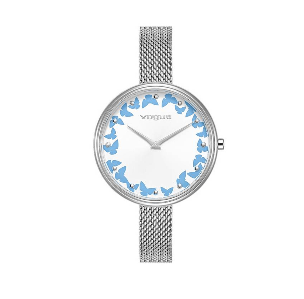 VOGUE Γυναικείο ρολόι από ατσάλι VOGUE Pappillons ΙΙ ασημί