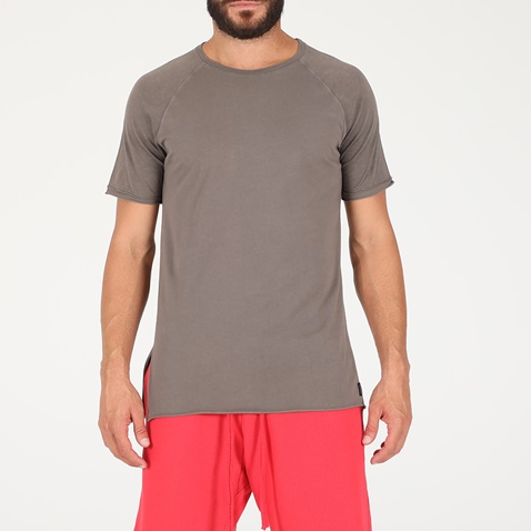 DIRTY LAUNDRY-Ανδρική μπλούζα DIRTY LAUNDRY SLUB RAGLAN SLEEVES ανθρακί