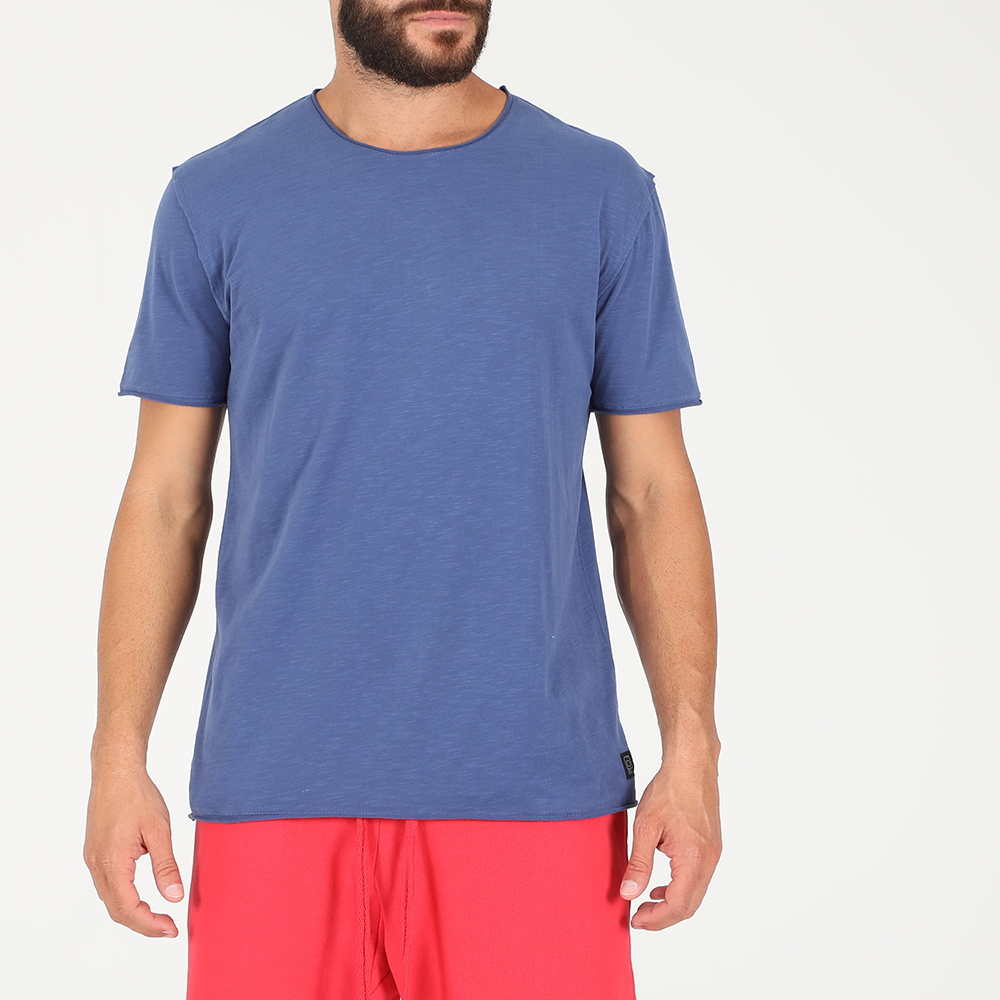 Ανδρικά/Ρούχα/Μπλούζες/Κοντομάνικες DIRTY LAUNDRY - Ανδρική μπλούζα DIRTY LAUNDRY SLUB JERSEY CREWNECK μπλε