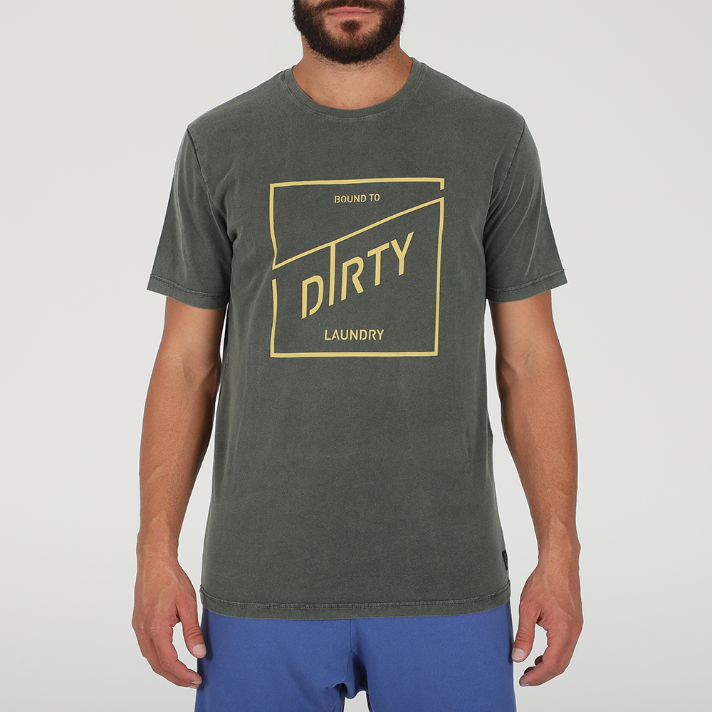 Ανδρικά/Ρούχα/Μπλούζες/Κοντομάνικες DIRTY LAUNDRY - Ανδρική μπλούζα DIRTY LAUNDRY BOUND TO DIRTY χακί