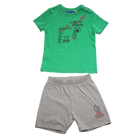 BODYTALK-Παιδικό σετ από μπλούζα και σορτς BODYTALK πράσινο γκρι