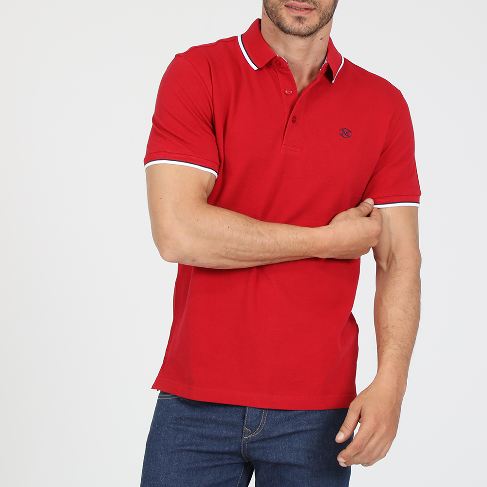 Ανδρικά/Ρούχα/Μπλούζες/Πόλο MARTIN & CO - Ανδρική polo μπλούζα MARTIN & CO κόκκινη