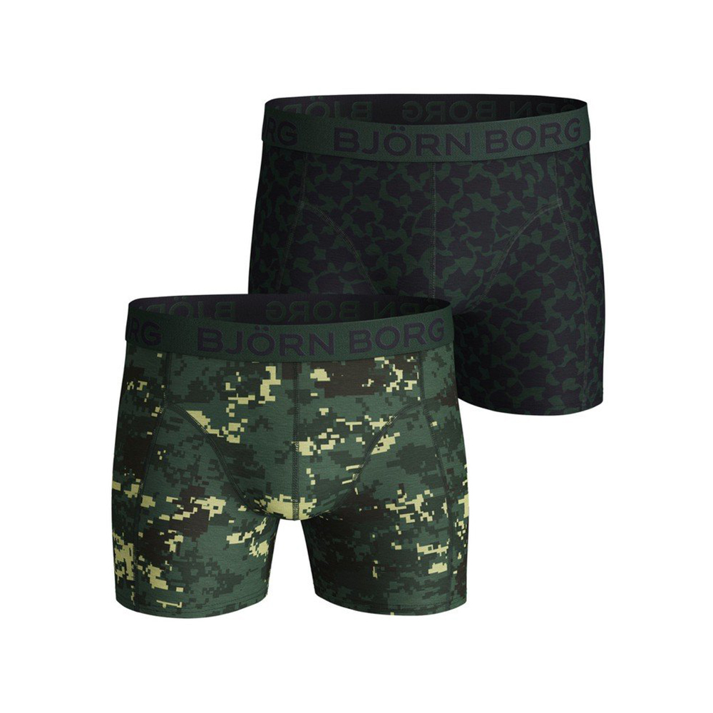 BJORN BORG - Ανδρικά εσώρουχα boxer σετ των 2 BJORN BORG πράσινα