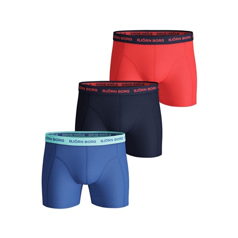 BJORN BORG-Ανδρικά εσώρουχα boxer σετ των 3 BJORN BORG μπλε κόκκινο