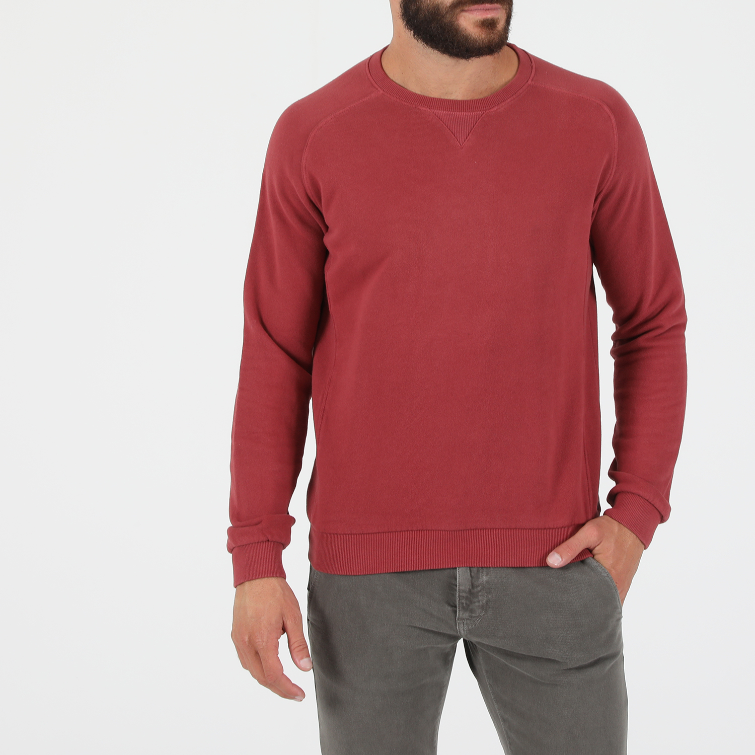 Ανδρικά/Ρούχα/Φούτερ/Μπλούζες DIRTY LAUNDRY - Ανδρική φούτερ μπλούζα DIRTY LAUNDRY COLLEGE CREWNECK κόκκινη