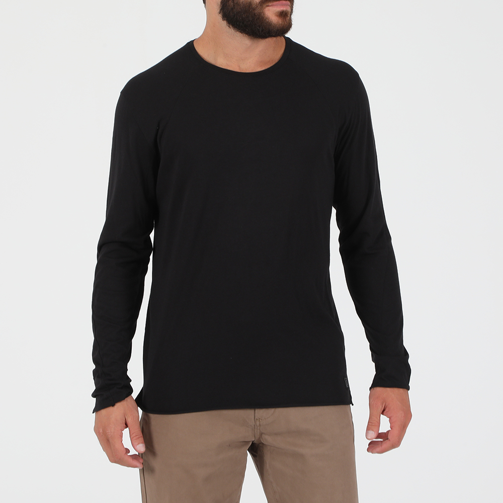 Ανδρικά/Ρούχα/Μπλούζες/Μακρυμάνικες DIRTY LAUNDRY - Ανδρική μπλούζα DIRTY LAUNDRY ESSENTIAL RAGLAN MODAL LS μαύρη