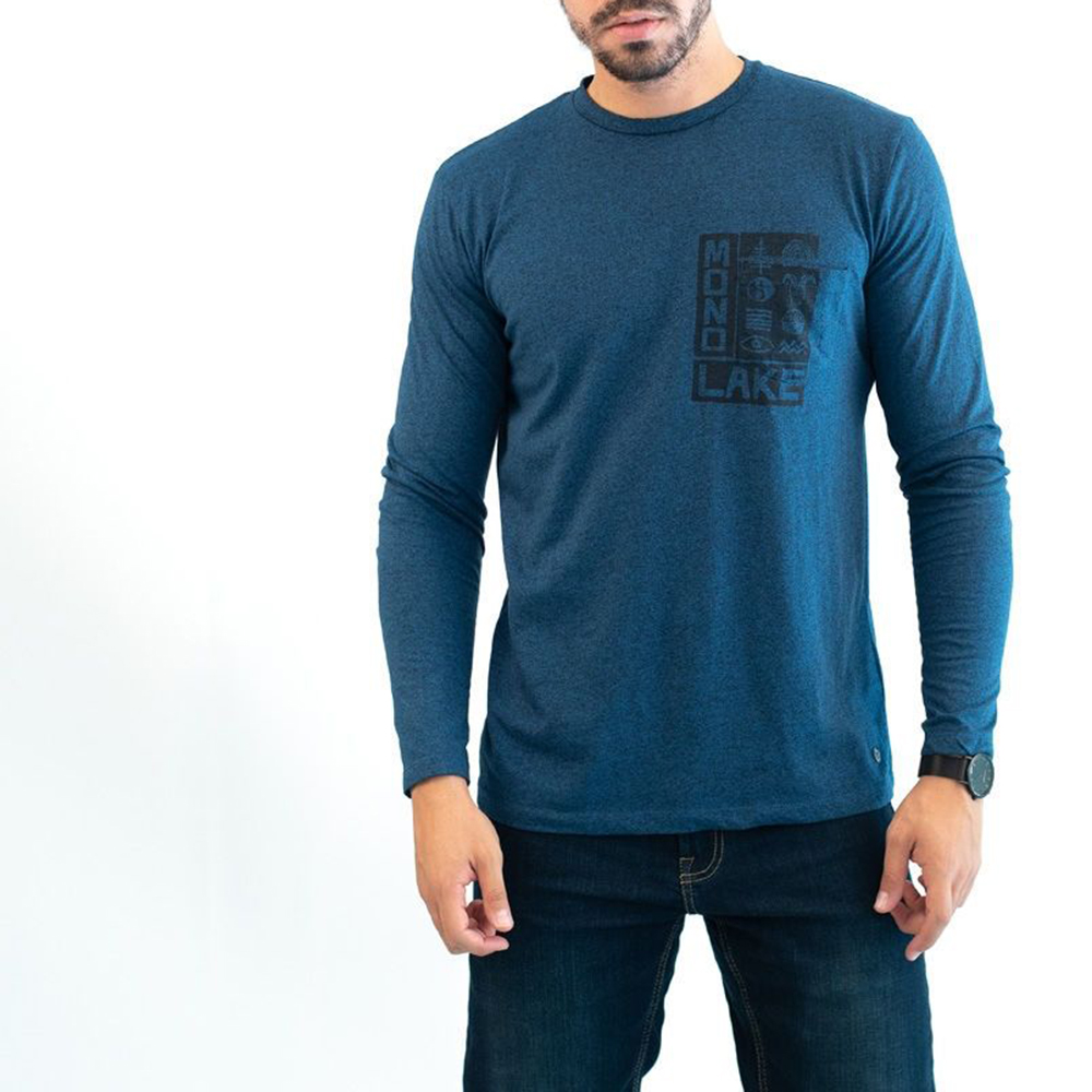 Ανδρικά/Ρούχα/Μπλούζες/Μακρυμάνικες GREENWOOD - Ανδρική μπλούζα GREENWOOD 05 GRW SIRO μπλε