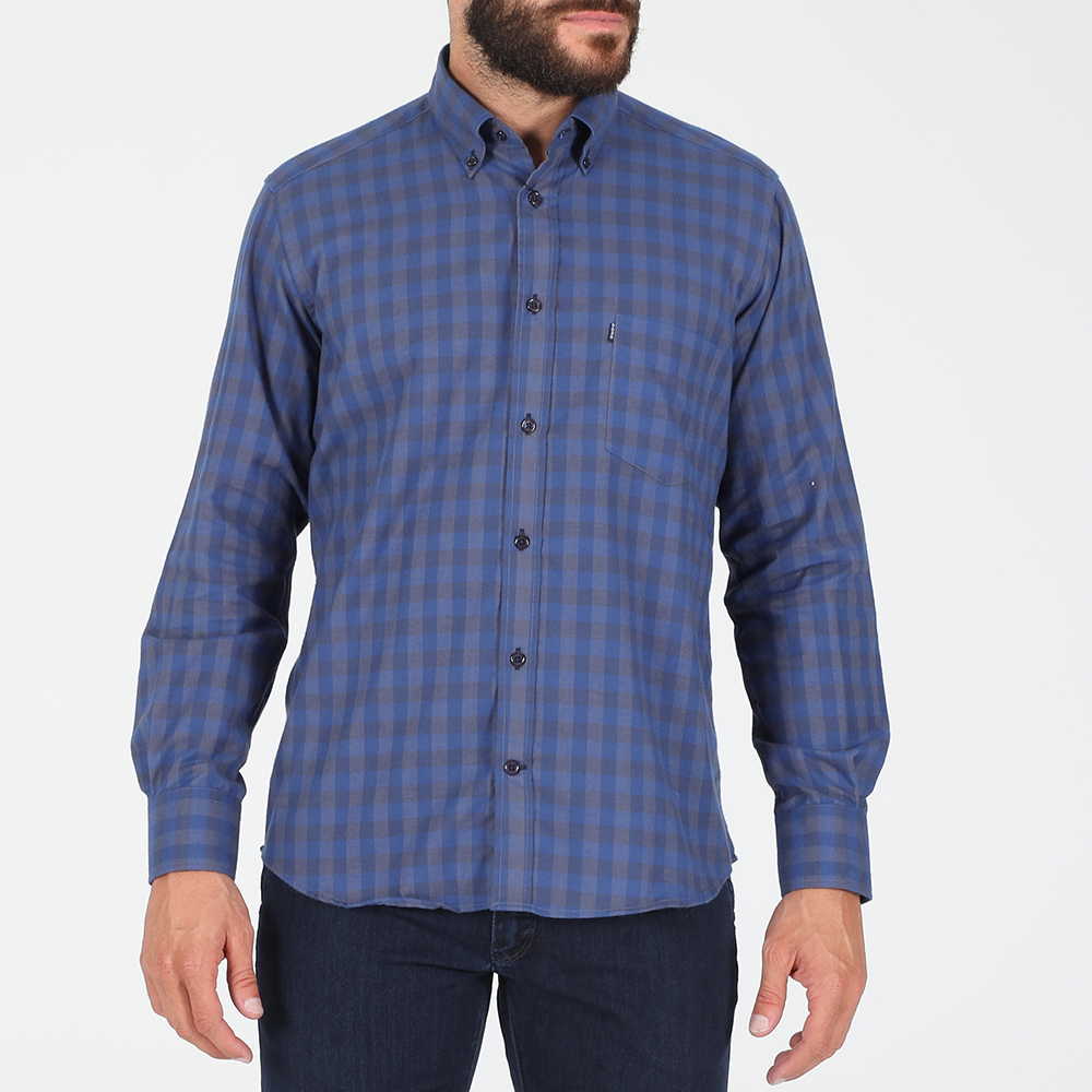 Ανδρικά/Ρούχα/Πουκάμισα/Μακρυμάνικα DORS - Ανδρικό πουκάμισο DORS μπλε
