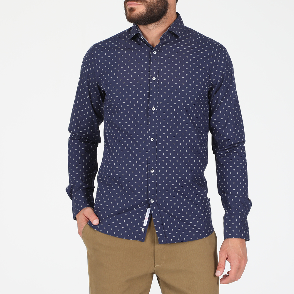 Ανδρικά/Ρούχα/Πουκάμισα/Μακρυμάνικα DORS - Ανδρικό πουκάμισο DORS tailor μπλε
