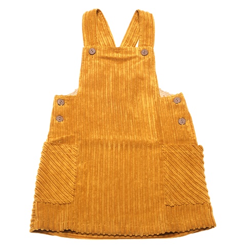 SAM 0-13-Παιδικό φόρεμα σαλοπέτα SAM 0-13 μουσταρδί