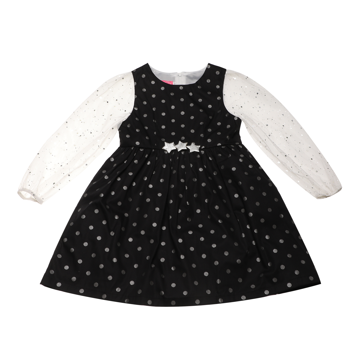 Παιδικά/Girls/Ρούχα/Φορέματα Μακρυμάνικα SAM 0-13 - Παιδικό φόρεμα SAM 0-13 μαύρο ασημί