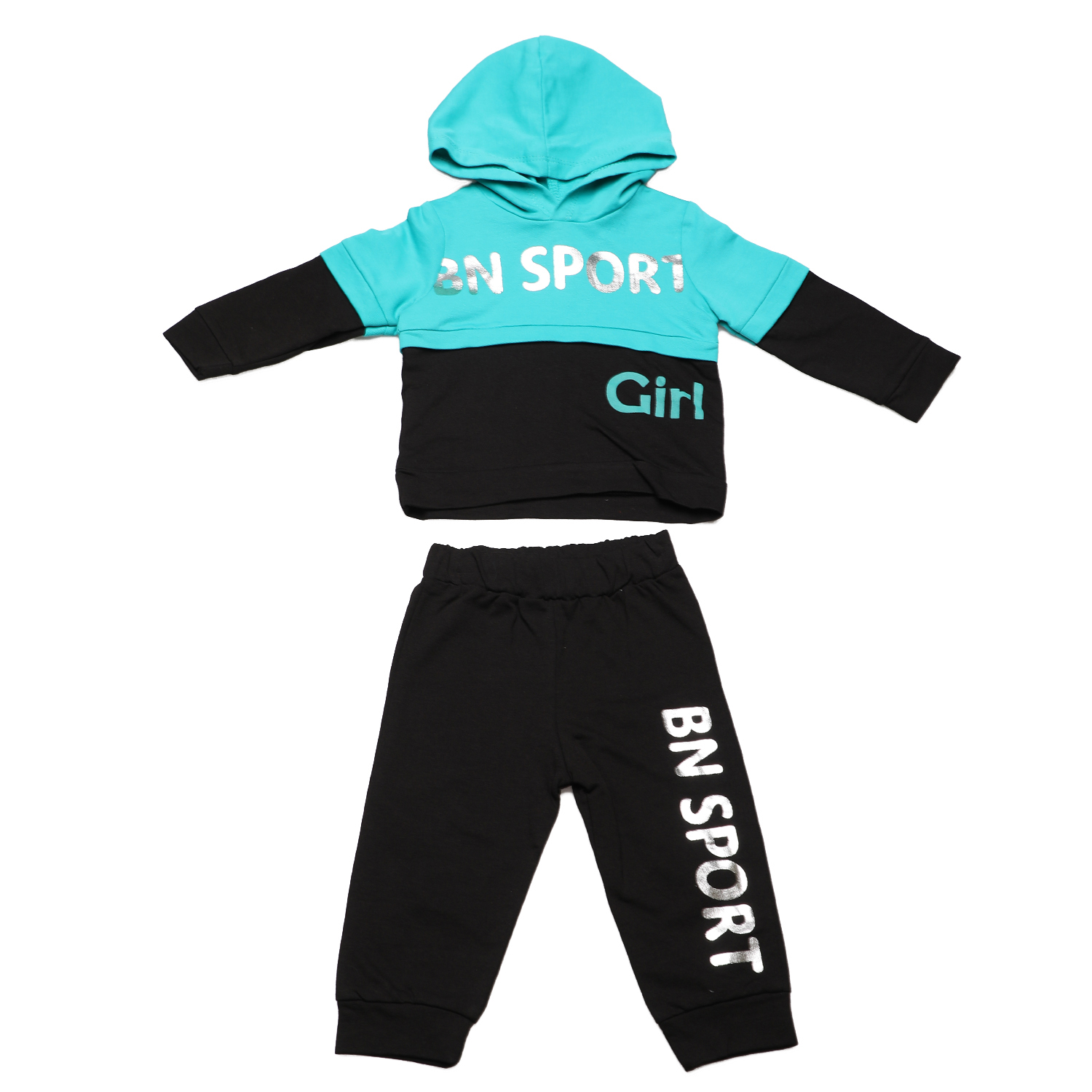 Παιδικά/Baby/Ρούχα/Σετ SAM 0-13 - Βρεφικό σετ φόρμας SAM 0-13 BN SPORT GIRL μαύρο μπλε