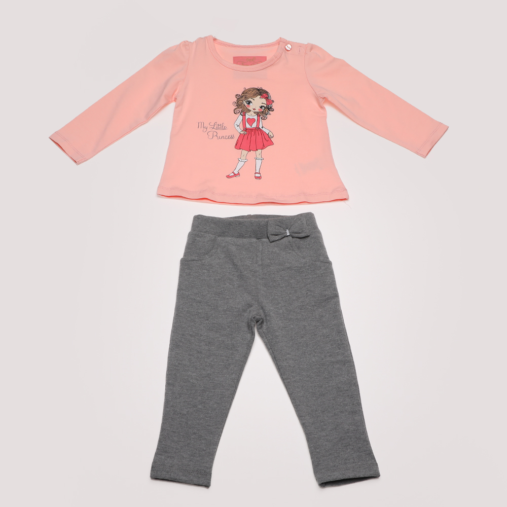 Παιδικά/Baby/Ρούχα/Σετ SAM 0-13 - Βρεφικό σετ από μπλούζα και παντελόνι SAM 0-13MY LITTLE PRINCESS ΣΕΤ