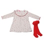 SAM 0-13-Παιδικό φόρεμα και καλσόν SAM 0-13 γκρι κόκκινο